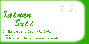 kalman sali business card